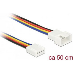 DeLOCK 85362 Καλώδιο Τροφοδοσίας 4-Pin PWM to 4-Pin PWM 0.5m Multicolor