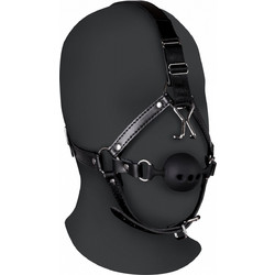 Ouch! Head Harness with Breathable Ball Gag & Nose Hooks