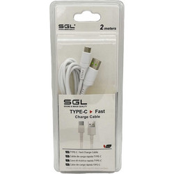 SGL D1 USB-A to USB-C 2m White 099354