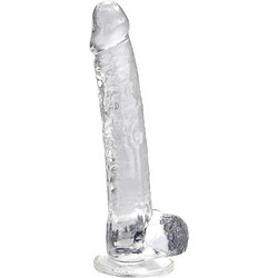 Loving Joy Ρεαλιστικό Dildo με Βεντούζα & Όρχεις 28cm Clear