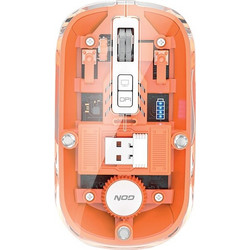 NOD Cybercoral Ασύρματο Bluetooth Ποντίκι Transparent Orange