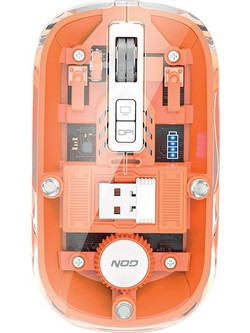 NOD Cybercoral Ασύρματο Bluetooth Ποντίκι Transparent Orange