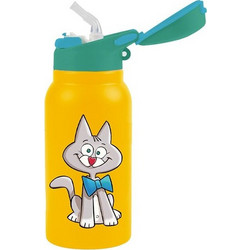 iDrink Cat Παιδικό Παγούρι Θερμός Ανοξείδωτο Κίτρινο 350ml