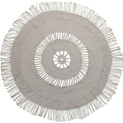 Komvos Macrame Χειροποίητο Χαλί Στρογγυλό Καλοκαιρινό Βαμβακερό 150cm