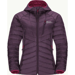 Jack Wolfskin Routeburn Γυναικείο Μπουφάν Χειμωνιάτικο Puffer Μακρύ Αδιάβροχο Αντιανεμικό Μωβ 1207191-2042