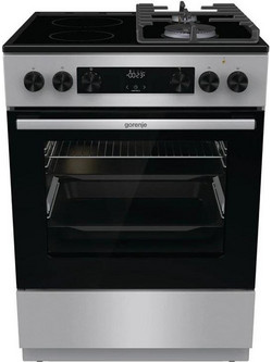 Gorenje GKC6C60XT Κουζίνα Ηλεκτρική 71lt με Εστίες Αερίου & Ρεύματος 60cm