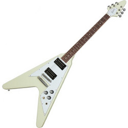 Gibson '70s Ηλεκτρική Κιθάρα V Style με HH Μαγνήτες και Ταστιέρα Rosewood Classic White
