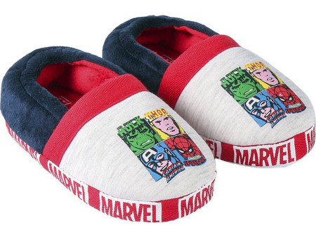 Cerda Avengers Χειμερινές Παιδικές Παντόφλες για Αγόρια Γκρι Navy Μπλε 2300005478