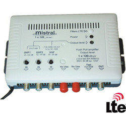 Mistral 1X120 5G Ενισχυτής Σήματος Κεραίας Τηλεόρασης Κεντρικός 55dB 2xUHF-VHF