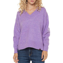 Superdry Γυναικείο Πουλόβερ με V Λαιμόκοψη Μωβ W6110521A-1DQ