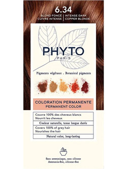 Phyto Phytocolor 6.34 Σκούρο Ξανθό Χρυσό Χάλκινο Μόνιμη Βαφή Μαλλιών