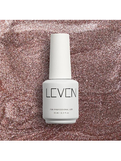 Leven 327 Metallic Rose Glitter Ημιμόνιμο Βερνίκι Νυχιών 15ml