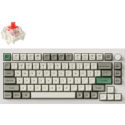 Keychron Q1 Max QMK/VIA Ασύρματο Μηχανικό Gaming Πληκτρολόγιο 65% με Gateron Jupiter Red Διακόπτες RGB White