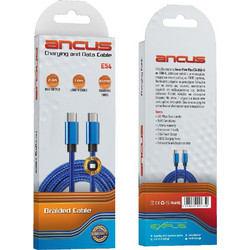 Ancus Flow Plus E54 Braided USB-C to USB-C 1m Blue 5210029092350