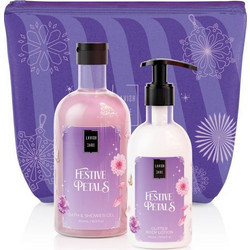 Lavish Care Festive Petals Shower Gel 500ml + Glitter Body Lotion 300ml