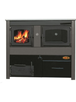 Colorato Concept 2 Grey Ατσάλινη Ξυλόσομπα Καλοριφέρ με Φούρνο 29kW