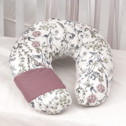 Abo Flower Garden Μαξιλάρι Θηλασμού Λευκό Ροζ 60cm