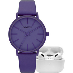 Watx & Co Γυναικείο Ρολόι με Μωβ Δερμάτινο Λουράκι RELOJ1338