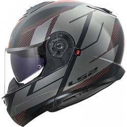 LS2 FF908 Strobe II Matt Black Grey Κράνος Μηχανής Flip-Up 1700gr