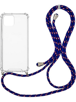 Sonique Strap Back Cover Transparent / Rainbow Blue (iPhone 12 Pro Max)
