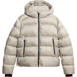 Superdry Γυναικείο Μπουφάν Puffer Μακρύ Εκρού W5011730A-C1U
