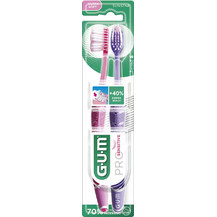 Gum Pro Sensitive 510 Ultra Soft Οδοντόβουρτσες 2τμχ Ροζ Μωβ