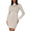 Guess Lise Mini Καθημερινό Φόρεμα Μεταξωτό Εκρού W4BK43Z37K0-FN3J