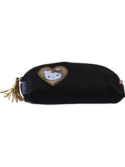 SunCe Hello Kitty Κασετίνα Βαρελάκι Μαύρη HKT-305