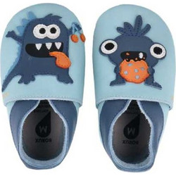 Bobux Monster Βρεφικά Slip Ons Αγκαλιάς Μπλε 1224-173-95