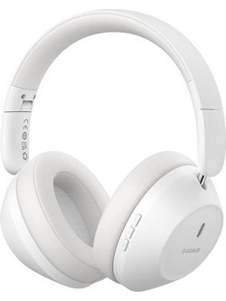 Baseus Boss 30 Max Ενσύρματα & Ασύρματα Bluetooth Ακουστικά Over Ear με Noise Cancelling Λευκά
