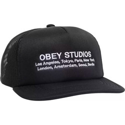 Obey Ανδρικό Καπέλο Jockey με Δίχτυ Snapback Υφασμάτινο Μαύρο 100500041-BLK