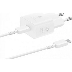 Samsung T2510 Φορτιστής με Καλώδιο USB-C με Θύρα USB-C 25W Power Delivery White