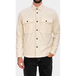 3Guys Andrew Ανδρικό Πουκάμισο Κοτλέ Μακρυμάνικο Overshirt Μπεζ 1-224-1-90-4906