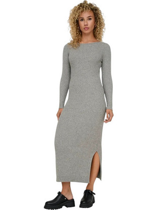 Only Katia Midi Καθημερινό Φόρεμα Πλεκτό Γκρι 15324649