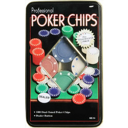 Argy Toys Σετ 100 Μάρκες Poker σε Μεταλλικό Κουτί 1183-08