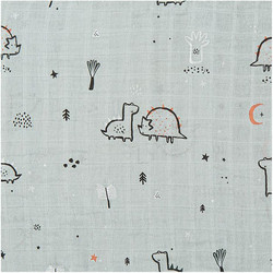 BimbiDreams Jurasic Πάνα Αγκαλιάς από Μουσελίνα Πράσινο Mint 120x120cm 564523ME