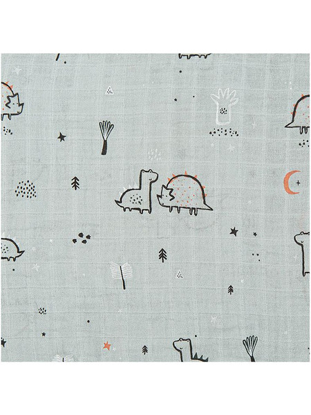 BimbiDreams Jurasic Πάνα Αγκαλιάς από Μουσελίνα Πράσινο Mint 120x120cm 564523ME