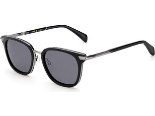 Rag & Bone RNB6000-S 807M9 Γυναικεία Γυαλιά Ηλίου Τετράγωνα Μεταλλικά Μαύρα με Μαύρο Φακό