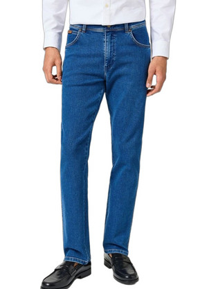Wrangler Ανδρικό Τζιν Παντελόνι Ελαστικό Κανονική Εφαρμογή Μπλε 112356794