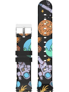 Kiddoboo Λουράκι Σιλικόνης Astronaut Black (Universal 20mm)