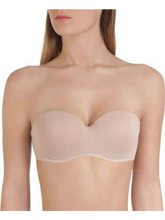 Dim InvisiFit Σουτιέν Strapless με Ελαφριά Ενίσχυση με Μπανέλα Μπεζ 4F38