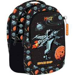 Must Team Expression Spaceship Σχολική Τσάντα Πλάτης Δημοτικού Μαύρη 586654