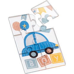Parisis Μπομπονιέρα Βάπτισης Puzzle Αυτοκινητάκι από Plexiglass