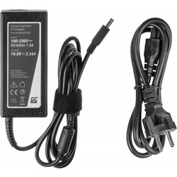 Green Cell AD75AP Φορτιστής Laptop 65W 19.5V 3.34A για Dell με Αποσπώμενο Καλώδιο Τροφοδοσίας