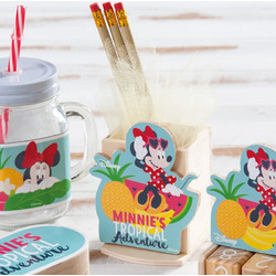 Parisis Μπομπονιέρα Βάπτισης Μολυβοθήκη Minnie Mouse Tropical από Ξύλο NA1109