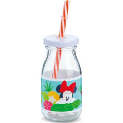 Parisis Μπομπονιέρα Βάπτισης Μπουκαλάκι Minnie Mouse Tropical από Γυαλί