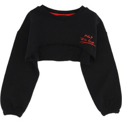Monnalisa Παιδικό Crop Top Μακρυμάνικο Μαύρο 498617PQ 8748-0050