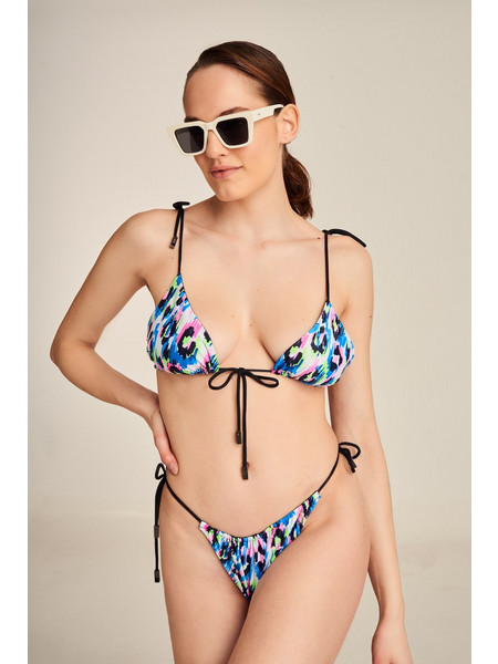 PCP GIGI Bikini Top Τριγωνάκι Animal Print Γαλάζιο
