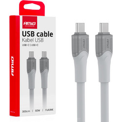 AMiO USB-C to USB-C 60W 3m Grey 04293/ΑΜ