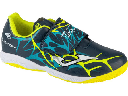 Joma Super Copa 2503 IN SCJS2503INV Παιδικά Ποδοσφαιρικά Παπούτσια Σάλας Navy Μπλε Κίτρινα
